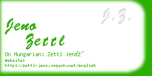 jeno zettl business card